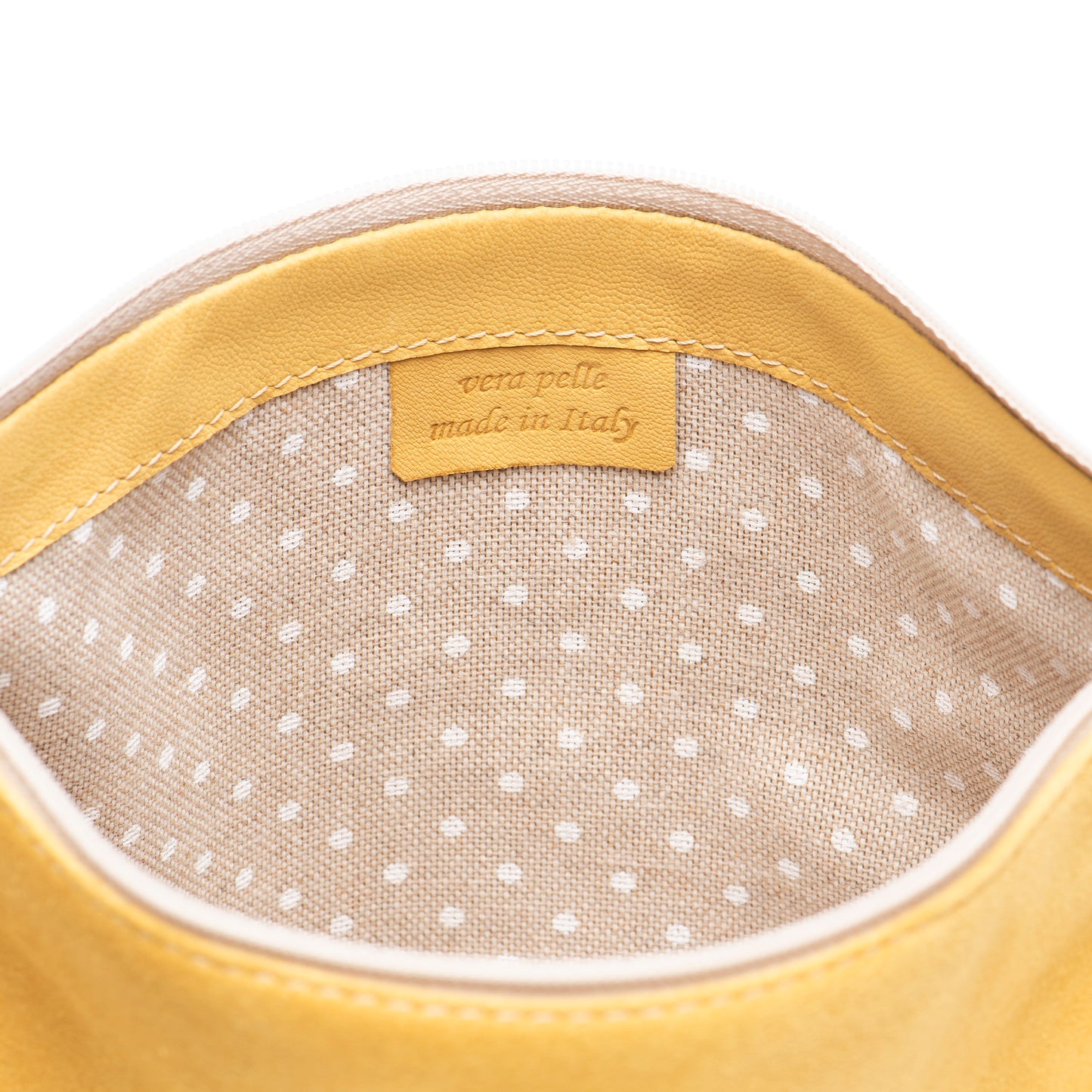 Barchetta in suede colore senape