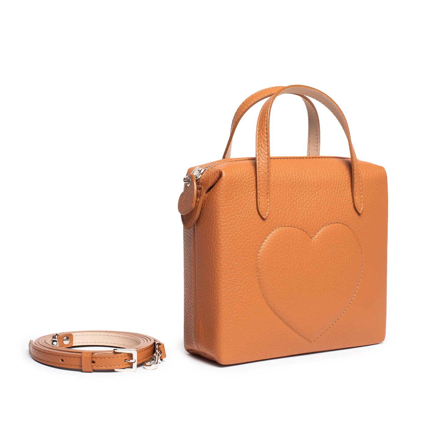 Mini Heart Bag cuoio