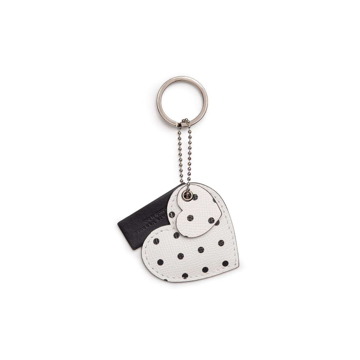 Portachiavi Limited Edition bianco con pois neri