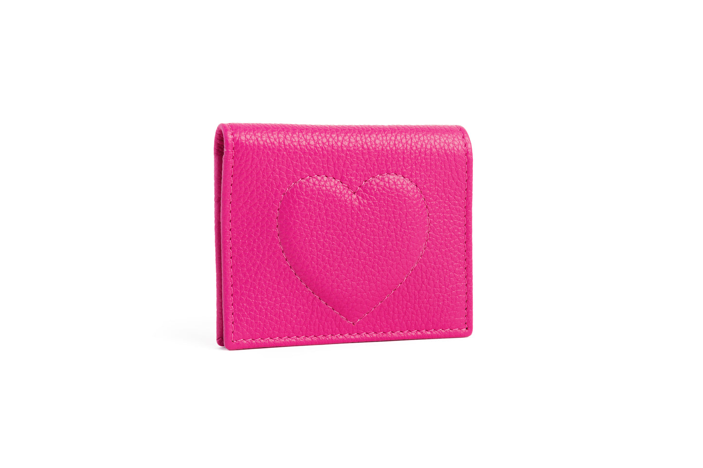 Portafoglio Xs con cuore colore peonia