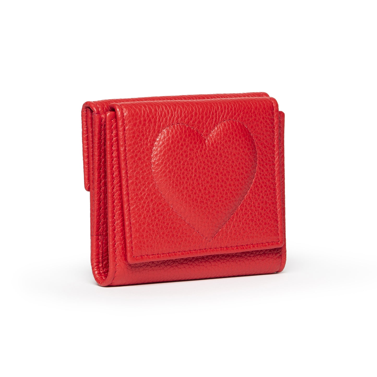 Portafoglio small con cuore colore rosso