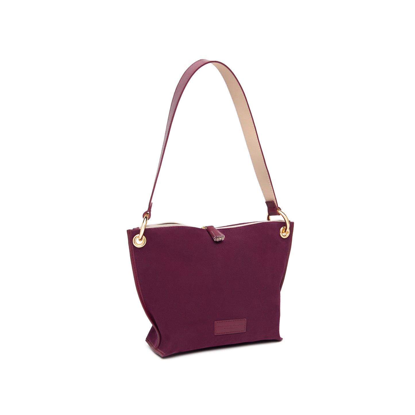 Barchetta in suede colore borgogna