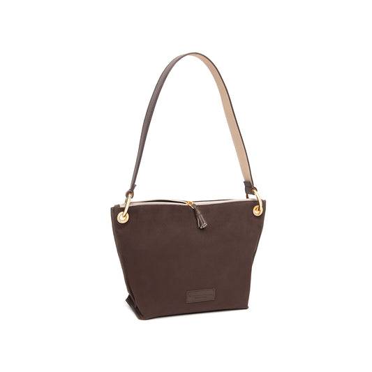 Barchetta in suede colore chocolate