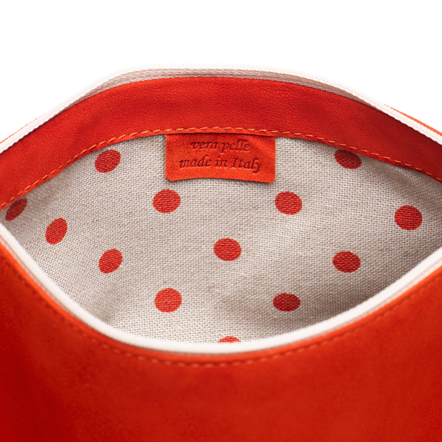 Barchetta in suede colore arancio