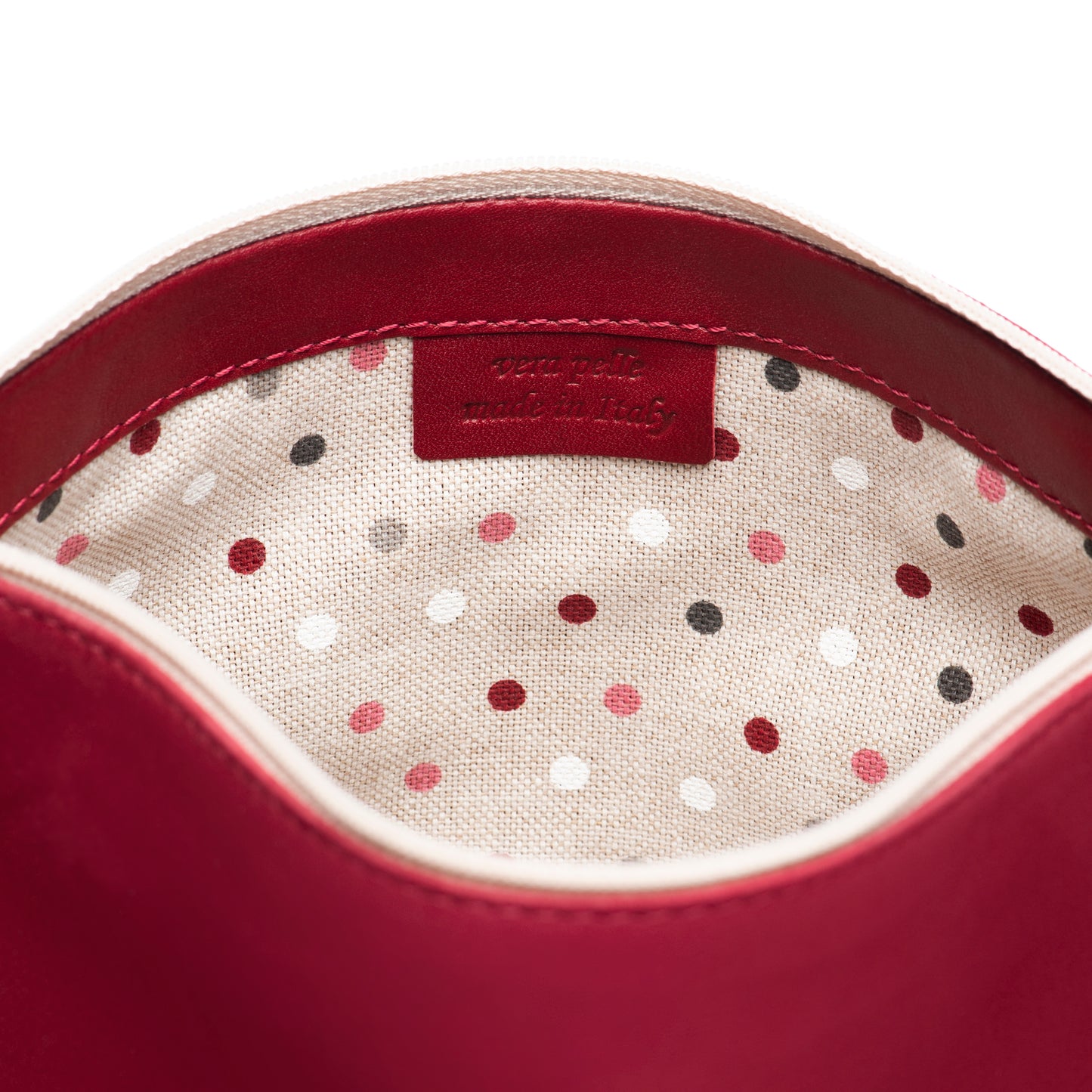 Barchetta in suede colore rubino