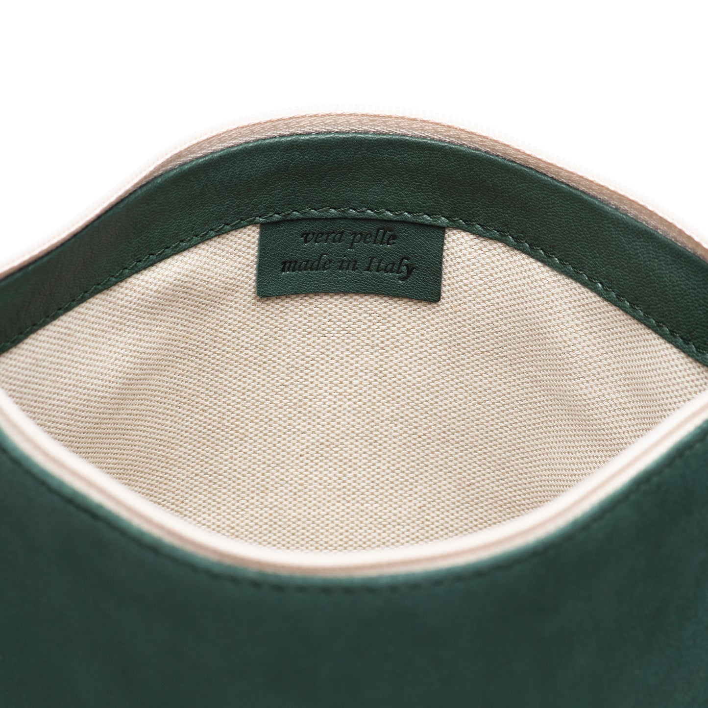 Barchetta in suede colore verde scuro