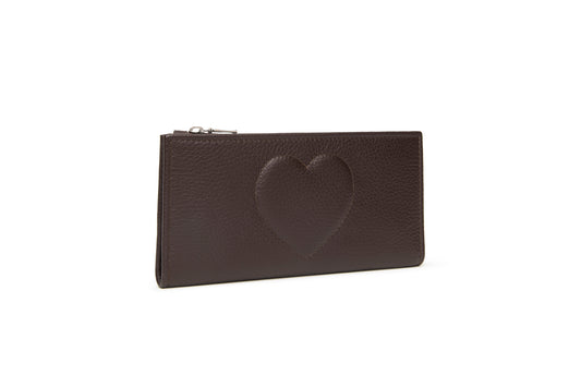 Portafoglio sottile  con cuore colore nero