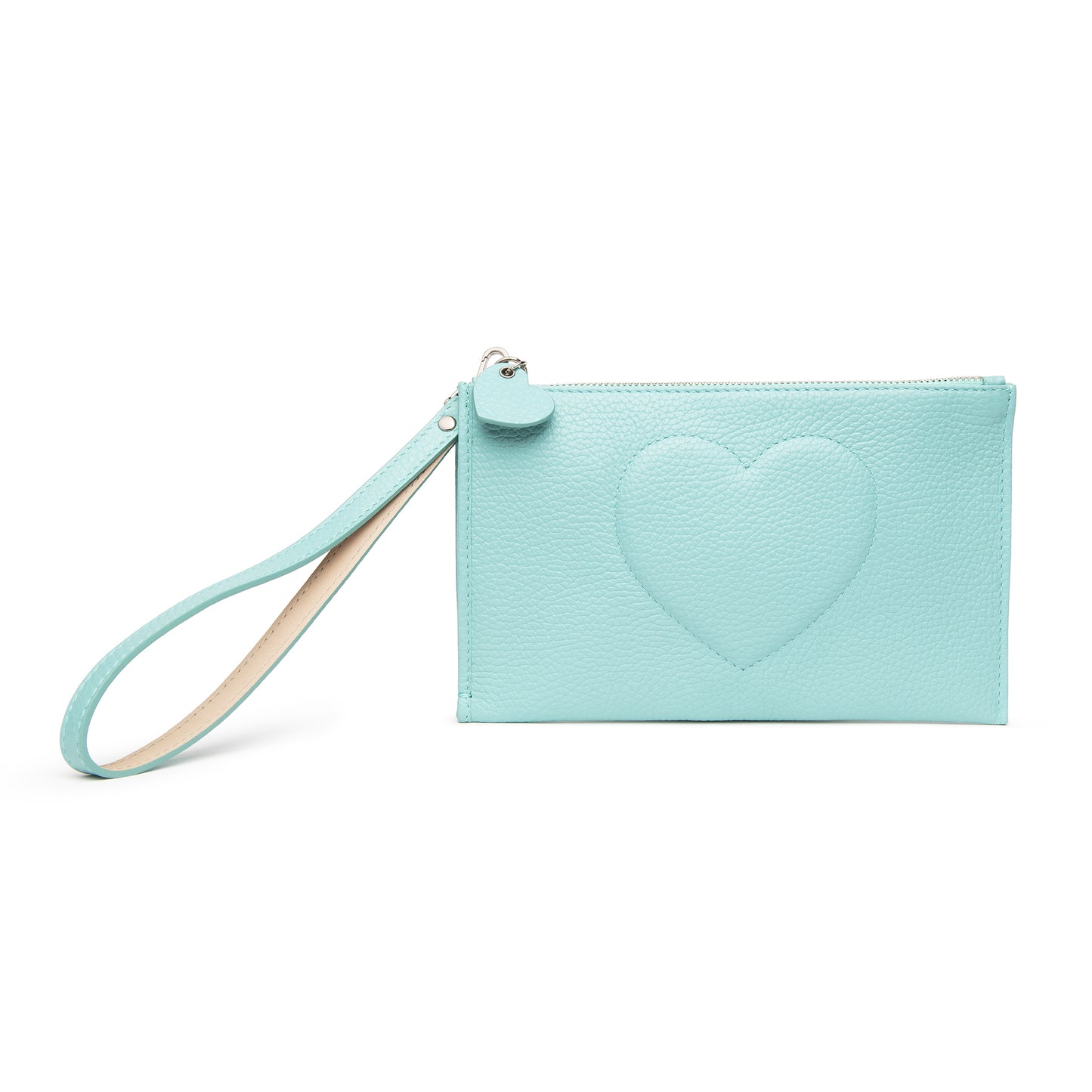 BUSTINA CON CUORE COLORE ACQUA MARINA