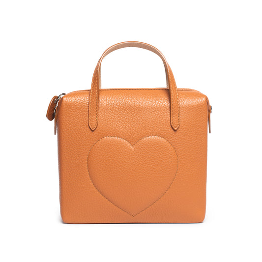 Mini Heart Bag cuoio