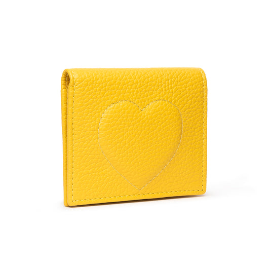 Portafoglio XS con cuore colore Lemon