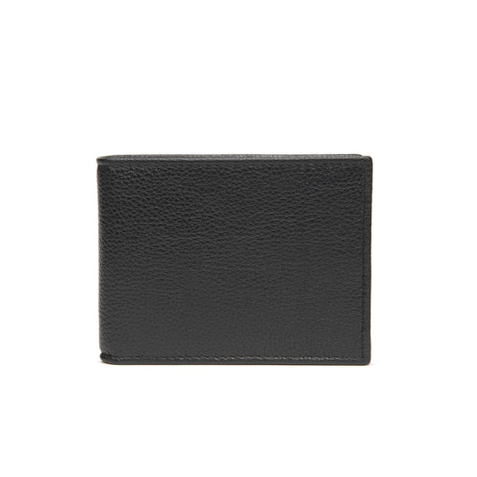 PORTAFOGLIO UOMO  IN VITELLO BOTTALATO COLORE NERO CON PORTA MONETE