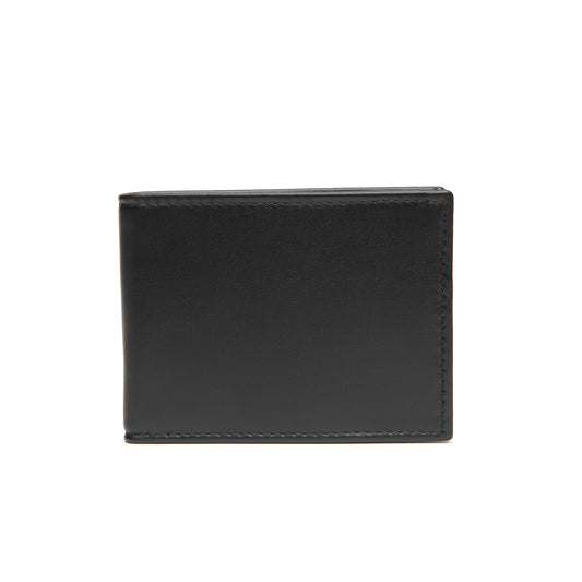 PORTAFOGLIO CLASSICO UOMO IN VITELLO LISCIO OPACO COLORE NERO