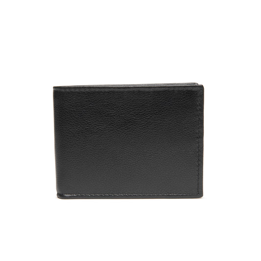 PORTAFOGLIO CLASSICO UOMO  COLORE NERO VITELLO SPALMATO/COCCO