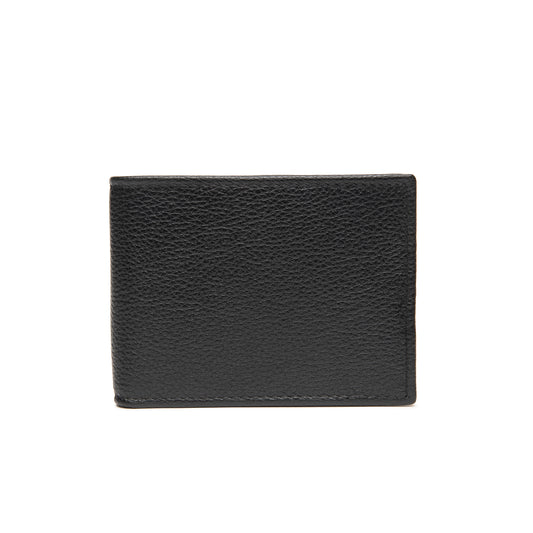PORTAFOGLIO CLASSICO UOMO IN VITELLO BOTTALATO COLORE NERO