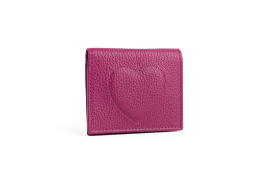 Portafoglio Xs con cuore colore dahlia