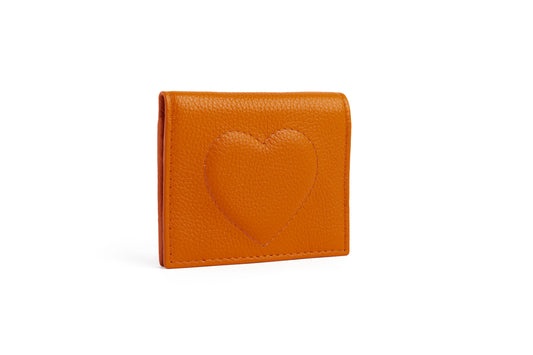 Portafoglio Xs con cuore colore arancio