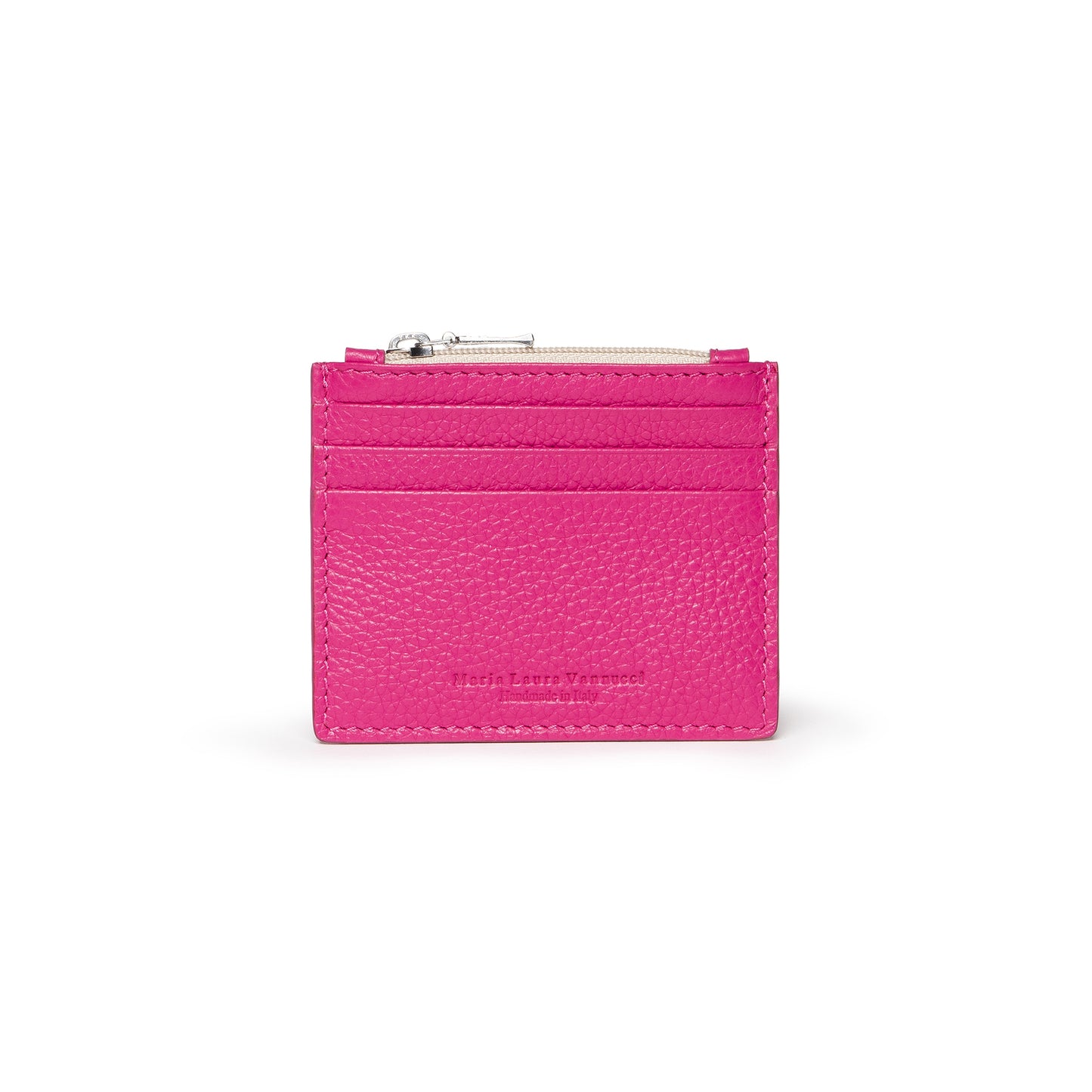 Porta carte di credito a sei scomparti colore peonia